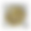 Estampe filigrane, pendentif fleur ronde  vintage 50's laiton doré