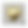Cabochon, estampe, coeur vintage années 60-70 en laiton doré