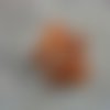 5 perles en verre de couleur orange 4mm