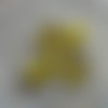 20g de perles en verre de couleur jaune 4mm