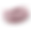 1m cordon 5mm en polyester satiné sur cordon pvc creux de couleur rose poudré soyeux