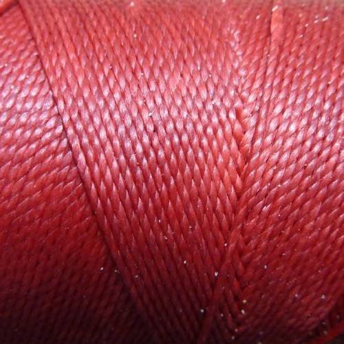 7m fil polyester ciré de couleur rouge 0,8mm