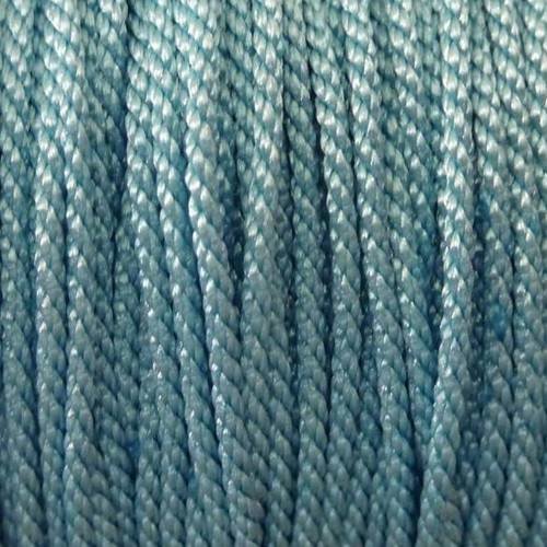 R-fil polyester de couleur bleu clair brillant 1mm 