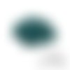 20 perles ronde 6mm, trou décentré de couleur bleu vert paon
