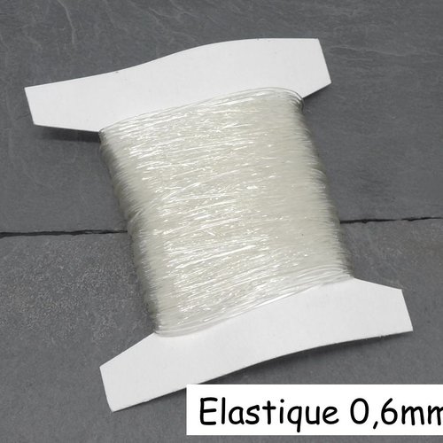 15m fil élastique transparent 0,6mm - fil crystal élastique