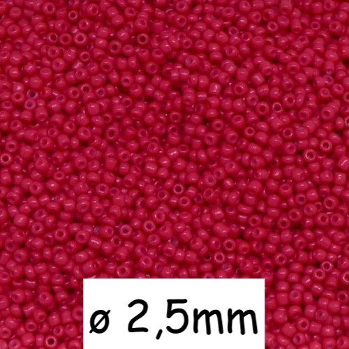 30g perles de rocaille rose fuschia 2,5mm
