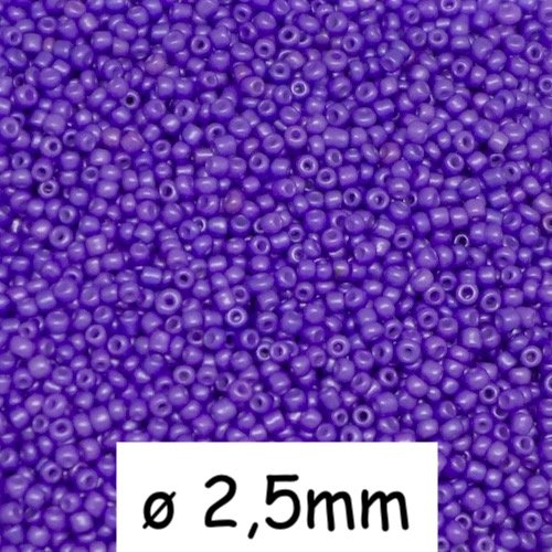 30g perles de rocaille fine violet lilas nacré 2,5mm