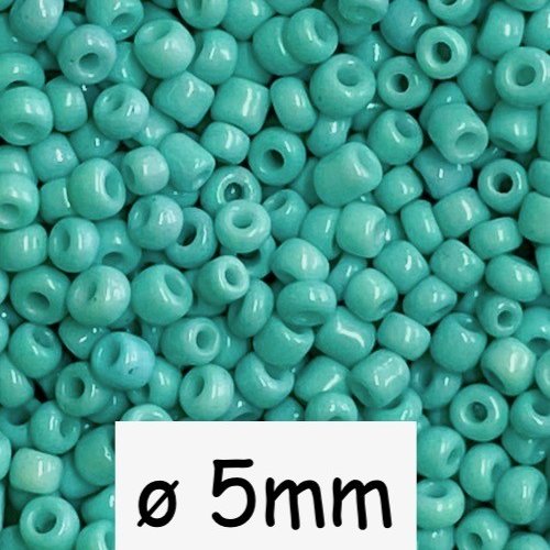 20g grosse perles de rocaille 5mm bleu turquoise