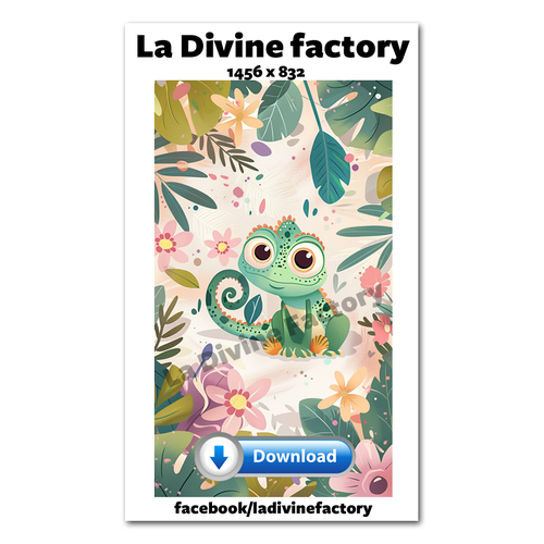 Visuel digital x 1 - pour sublimation / impression - caméléon 003