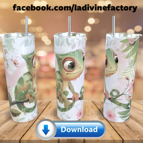 Visuel digital x 1 - pour sublimation tumbler - caméléon 007