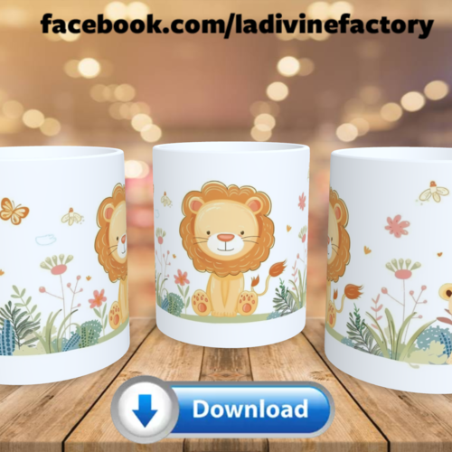 Visuel digital x 1 - pour sublimation mug - lion 005
