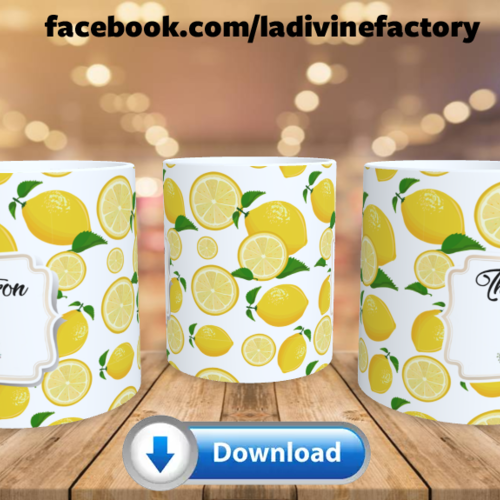 Visuel digital x 1 - pour sublimation mug - thé citron 004
