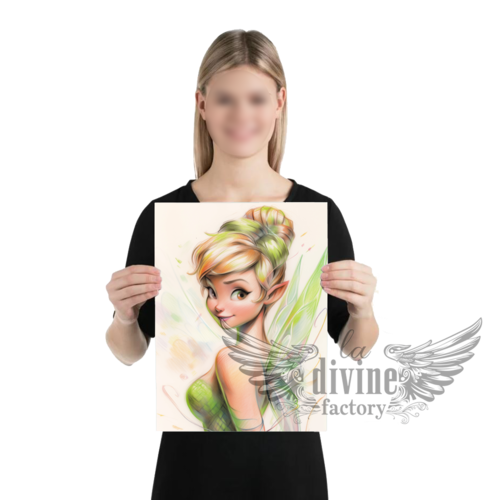 Art mural, affiche poster - tinkerbell 006 fée clochette format 42 x 29.70 cm a3