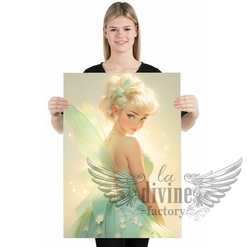 Art mural, affiche poster - tinkerbell 009 fée clochette format 50 x 70 cm