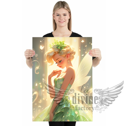 Art mural, affiche poster - tinkerbell 011 fée clochette format 50 x 70 cm