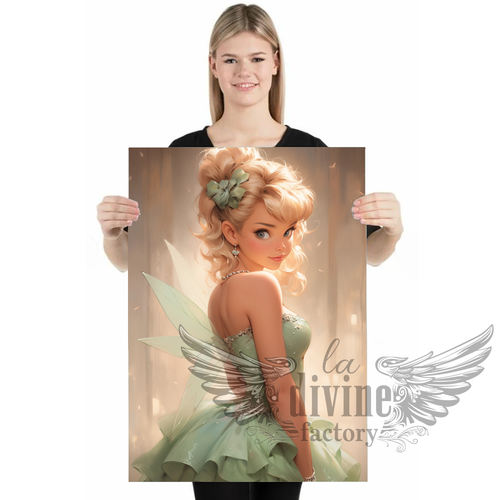 Art mural, affiche poster - tinkerbell 013 fée clochette format 50 x 70 cm