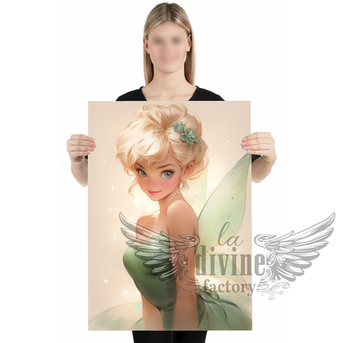 Art mural, affiche poster - tinkerbell 014 fée clochette format 50 x 70 cm