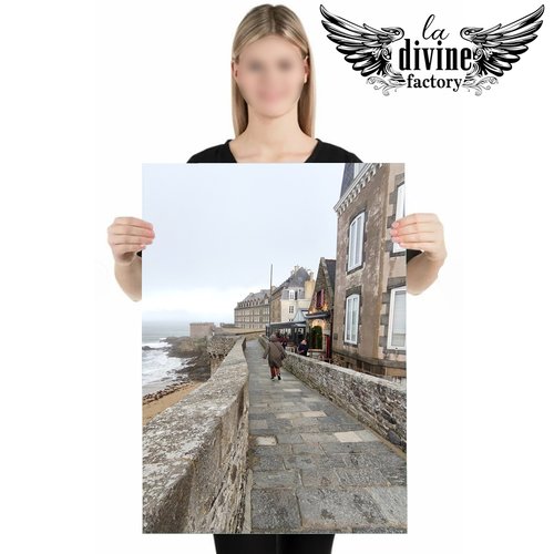 Art mural, affiche poster photo - saint malo 007 - bretagne -  50 x 70 cm