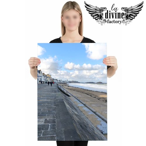 Art mural, affiche poster photo - saint malo 011 - bretagne -  50 x 70 cm
