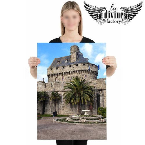 Art mural, affiche poster photo - saint malo 014 - bretagne -  50 x 70 cm