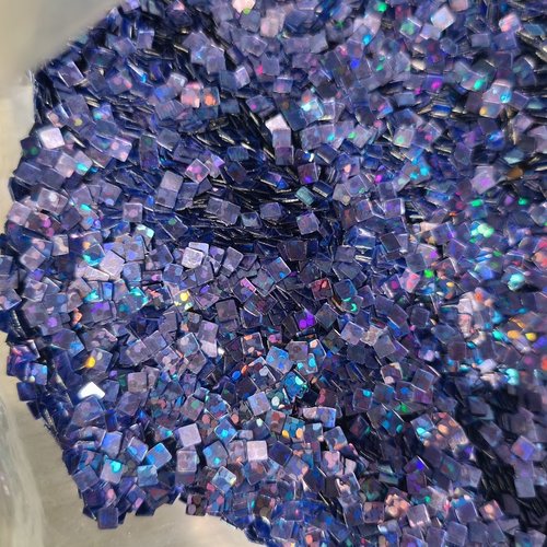 Lot de petites paillettes carrées dorées lavande