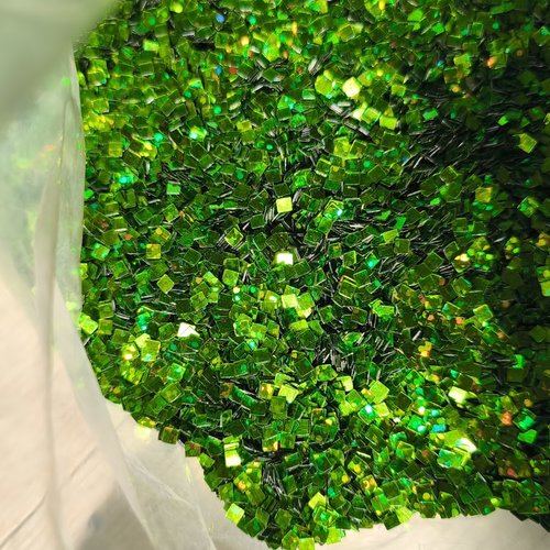 Lot de petites paillettes carrées vert