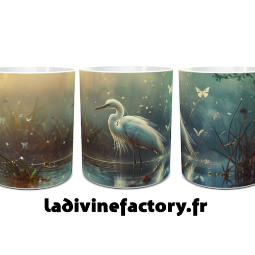 Visuel digital x 1 - pour sublimation mug - héron 004