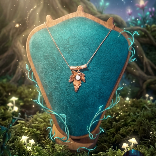 Collier féerique — feuille & lumière
