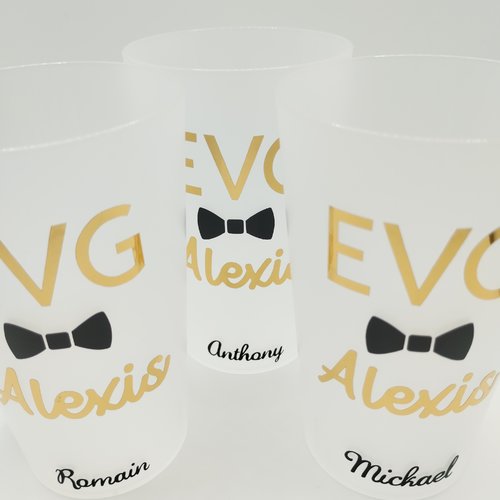 Gobelet evg personnalisé, prénom futur marié & prénom invité