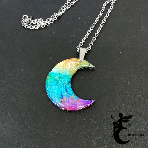 Collier lune - collection "confettis summer night"