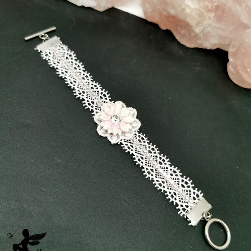 Bracelet "dentelles et scintillements" - bijou pour mariée - accessoire mariage shabby chic / bohème