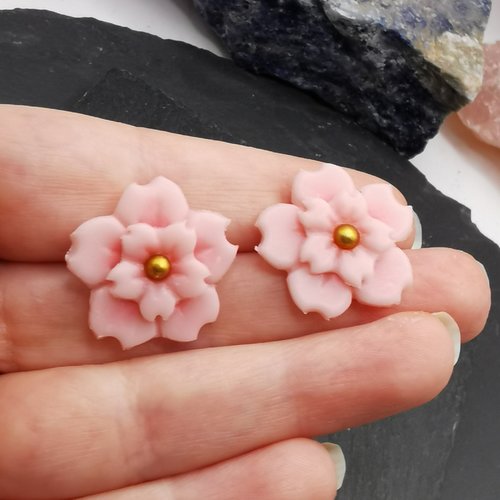 Puces d'oreilles fleurs de cerisier - sakura