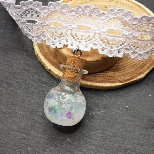 Collier ras de cou magie blanche - bijou gothique et romantique -  magie, sorcière, potion - mariage