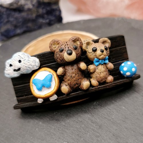 Barrette à cheveux rêverie d'enfant - création fait main - bijou romantique - originale et unique