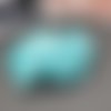 Barrette feuilles de gingko turquoise pastel - accessoire original - esprit japonais
