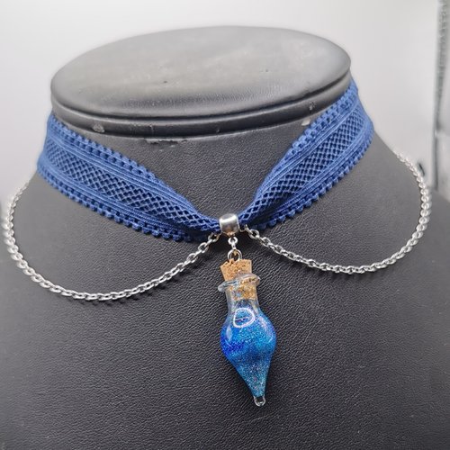 Collier ras de cou potion magique - bijou gothique et romantique -  magie, sorcière, potion