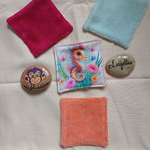 Lingettes hippocampe/licorne de la folie de bébère