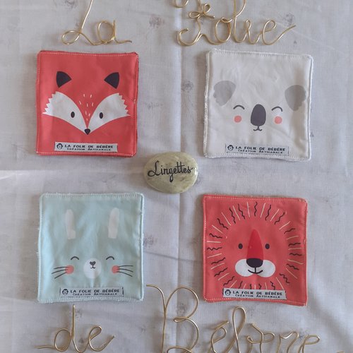 Lingettes le sourire des animaux de la folie de bébère