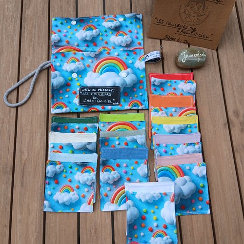 Jeu de memory, les couleurs de l’arc en ciel de la folie de bébère