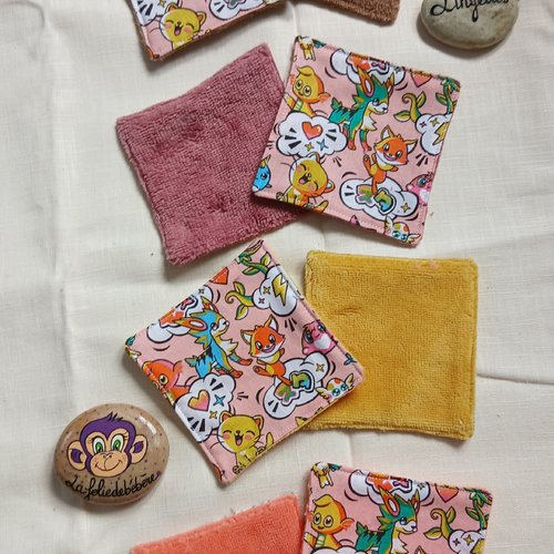 Lot de 4 lingettes fantaisies