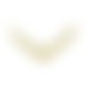 1x connecteur croissant tribal laiton brut, estampe laiton brut, fourniture bijoux, breloque métal doré, 47mm x 24mm (pp-324)