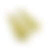 2x pendentif goutte oeillet, estampe laiton brut, fourniture bijoux métal doré, 41mm x 13mm (pp-016)