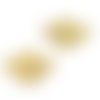 1x connecteur losange art deco, estampe laiton brut, fourniture bijoux métal doré, 17mm x 24mm (pv-170)