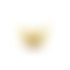 1x connecteur croissant lune, estampe collier laiton brut, fourniture bijoux métal doré, 47mm x 25mm (pv-149)