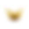 1x connecteur croissant lune, estampe collier laiton brut, fourniture bijoux métal doré, 56mm x 28mm (pv-155)