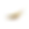 1x connecteur croissant laiton brut, estampe laiton brut, fourniture bijoux métal doré, 39mm x 7mm (pv-153)