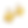 2x pendentif goutte ethnique estampe laiton brut fourniture bijoux métal doré 36mm x 36mm (pv-263-u)