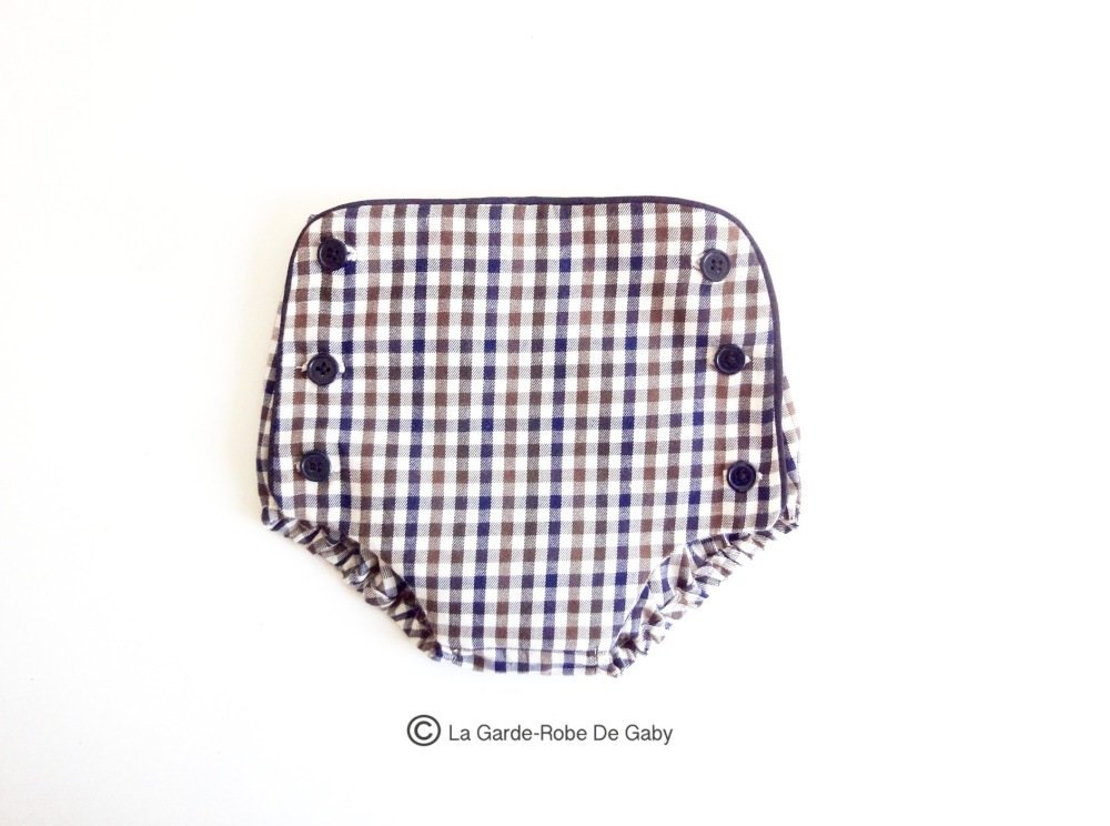 Bloomer Couvre Couche Bebe Garcons En Coton Carreaux Couleur Marron Un Grand Marche