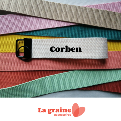 Porte-clés sangle en coton personnalisé