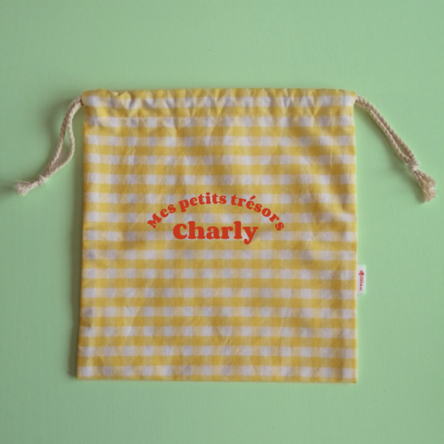Pochon vichy jaune
